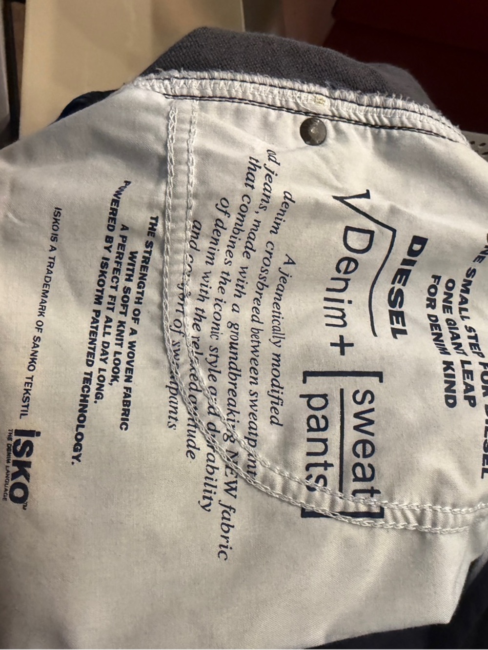 Diesel Krooley Denim Sweat Pants - Picture 6 of 6